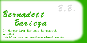 bernadett baricza business card